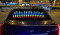 90cm by 25cm car voice control rhythm lamp with EL electroluminescent panel showing music-synchronised lighting patterns