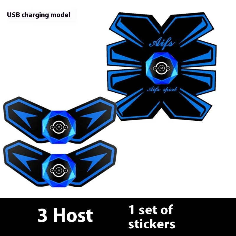 Eight abdominal massage patches for waist reduction and muscle sculpting in various colours