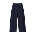Women's linen blend co-ord set with off-neck flounced sleeve top and matching wide leg trousers