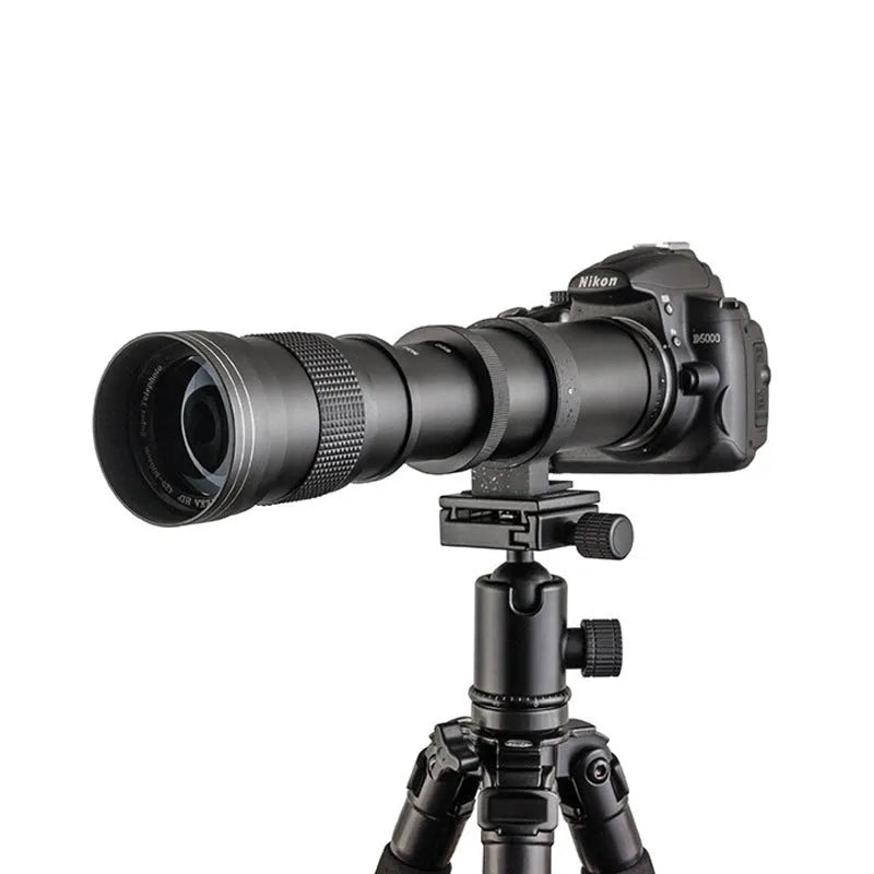420-800mm manual focus telephoto zoom lens adapter with T-mount connector ring for cameras