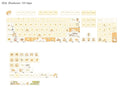 XDA profile mechanical keyboard keycaps in custard colour palette with grey and yellow accents