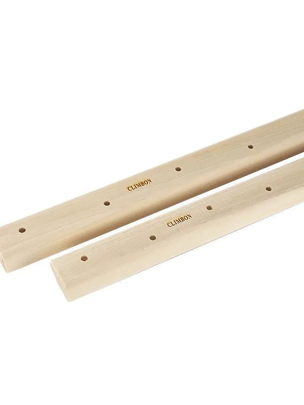 Set of three solid wooden finger boards for grip strength training in 12cm, 40cm, and 50cm lengths