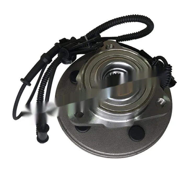 Black bearing steel wheel hub assembly for Ford Explorer with integrated bearing flange