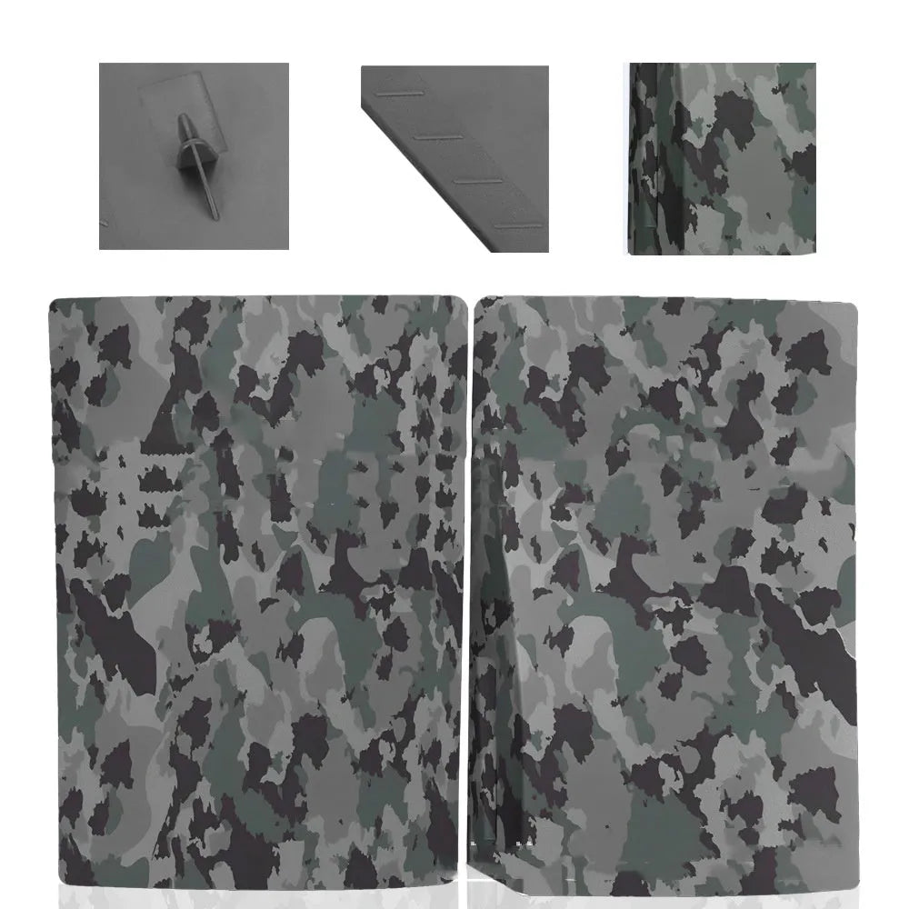 PS5 camouflage shell with cooling hole, ABS cover, 43 x 28 x 5.5 cm, P5 1.0 CD ROM Board