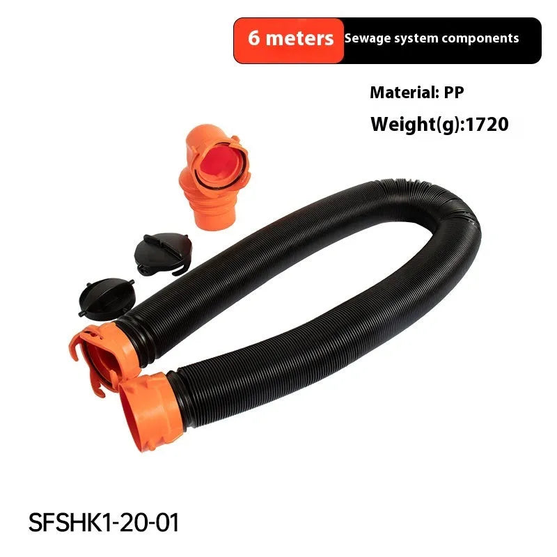 90-degree grey sewage hose elbow joint for caravan and marine wastewater drainage