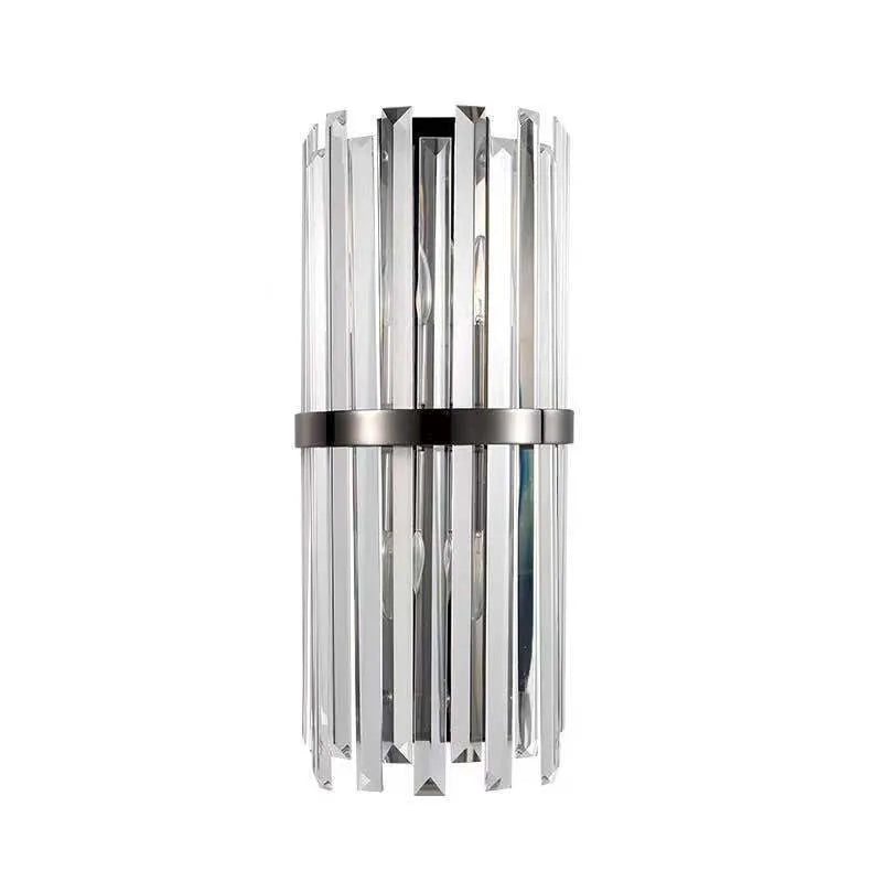 Crystal background wall lamp with stainless steel body 200x450mm gold finish
