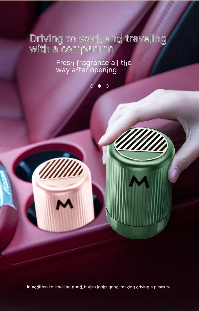Solid car aromatherapy decoration cup measuring 10 by 6 cm with four fragrance options