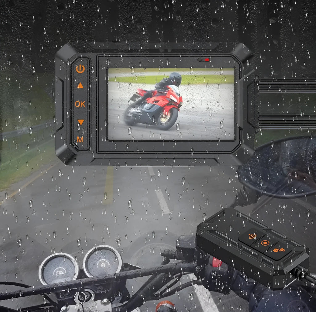 MT65 motorcycle driving recorder with 3-inch waterproof camera and remote monitoring capability