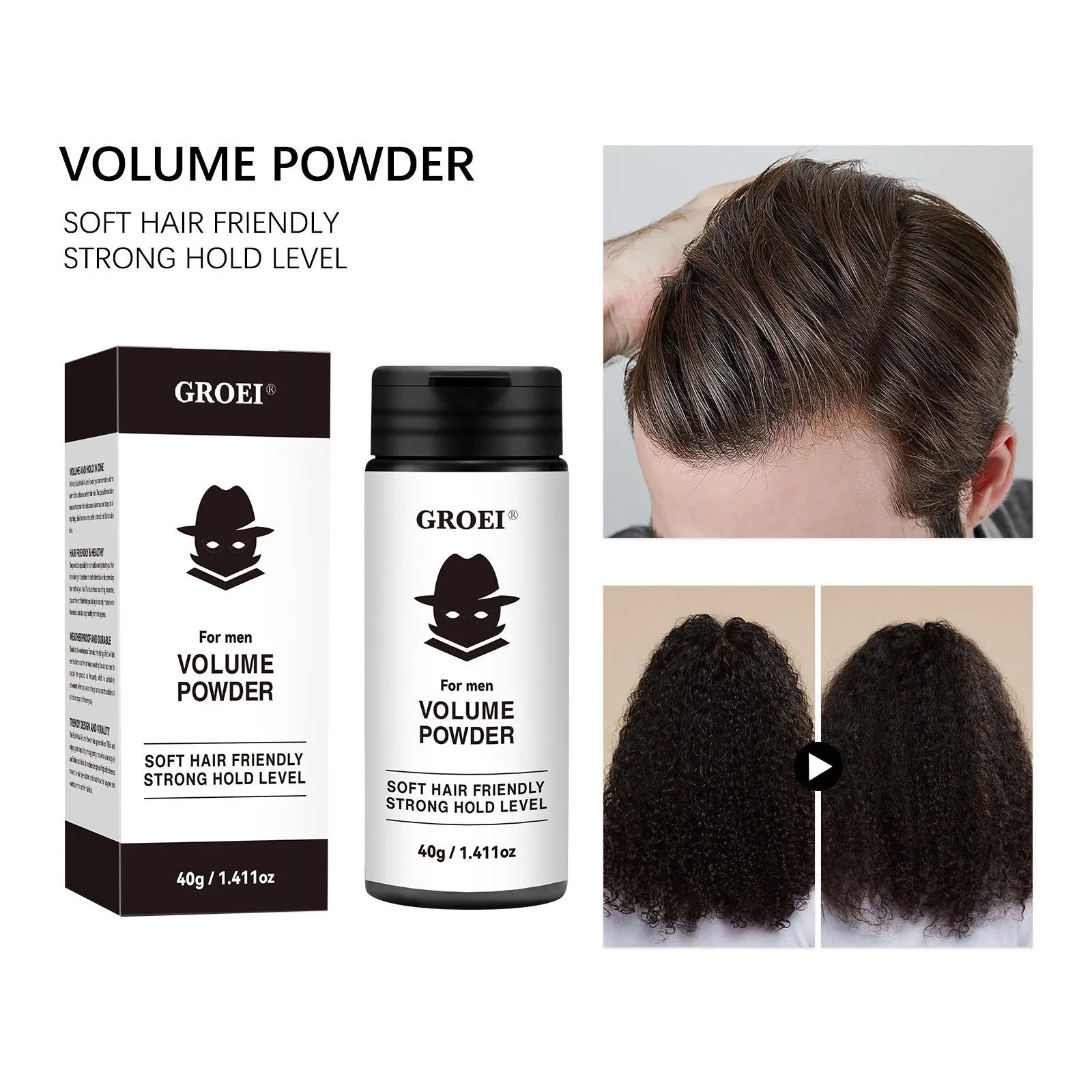 40g disposable hair styling powder for oil control and volume building with mattifying effect