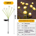 Solar fibre optic garden light in stainless steel with IP55 protection and butterfly, cherry blossom, or mushroom jellyfish style