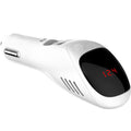 White car USB charger and air purifier combo device with negative ion generator.