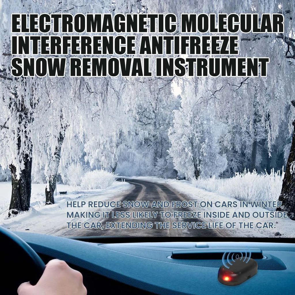 Black handheld car windscreen de-icer tool for melting ice and snow on vehicle glass.