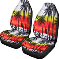 Universal car seat covers with cow spot leopard print retro pattern for five-seat vehicles