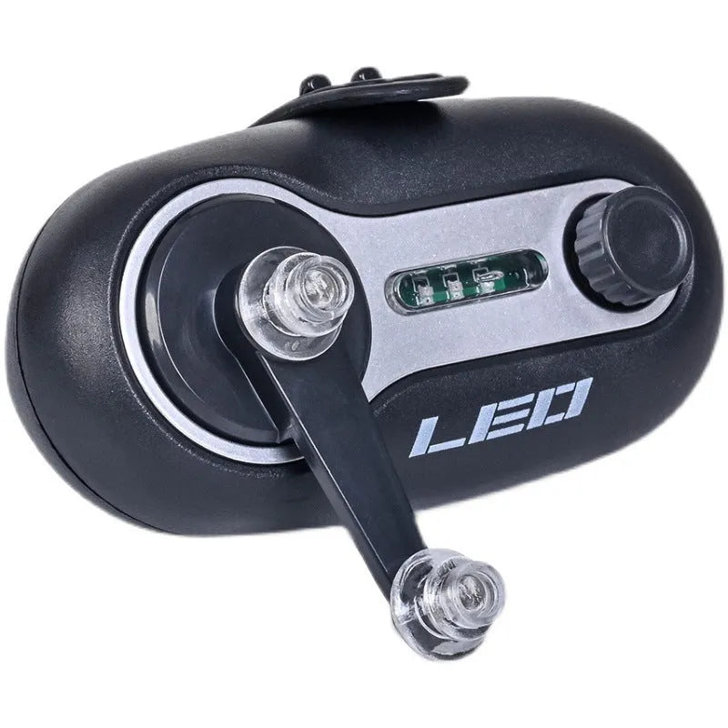 Automatic night fishing rod alarm with signal lamp, blue or black wheel or rocker style