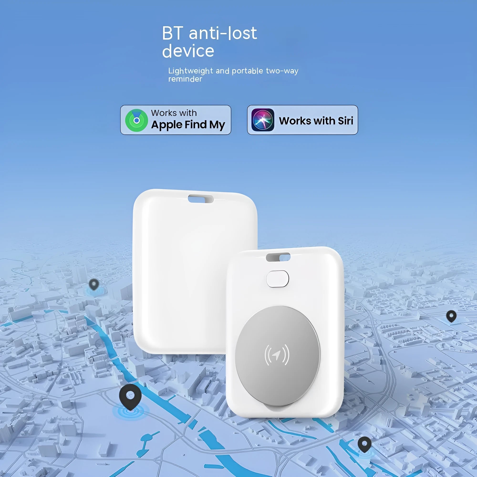 White ABS plastic pet tracking device for Apple iPhone compatibility