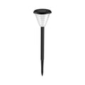 Black solar pathway light with stake, 2 LEDs, IP67 waterproof body, warm white and colour-changing modes for garden yard lawn