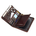 Genuine leather cowhide laptop protective case in brown with stitching and zipper closure