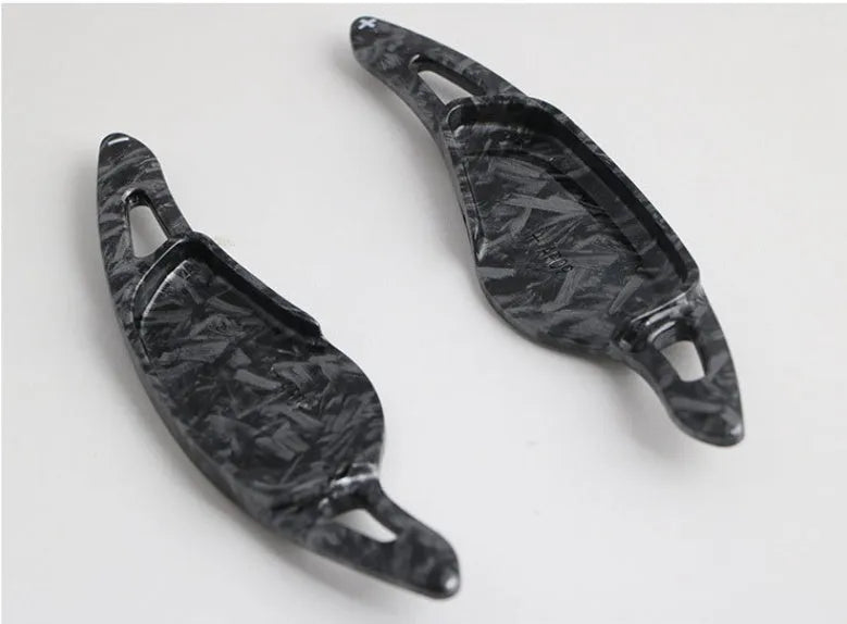 Carbon fibre pattern steering wheel paddle shifter modification part for car interior customisation