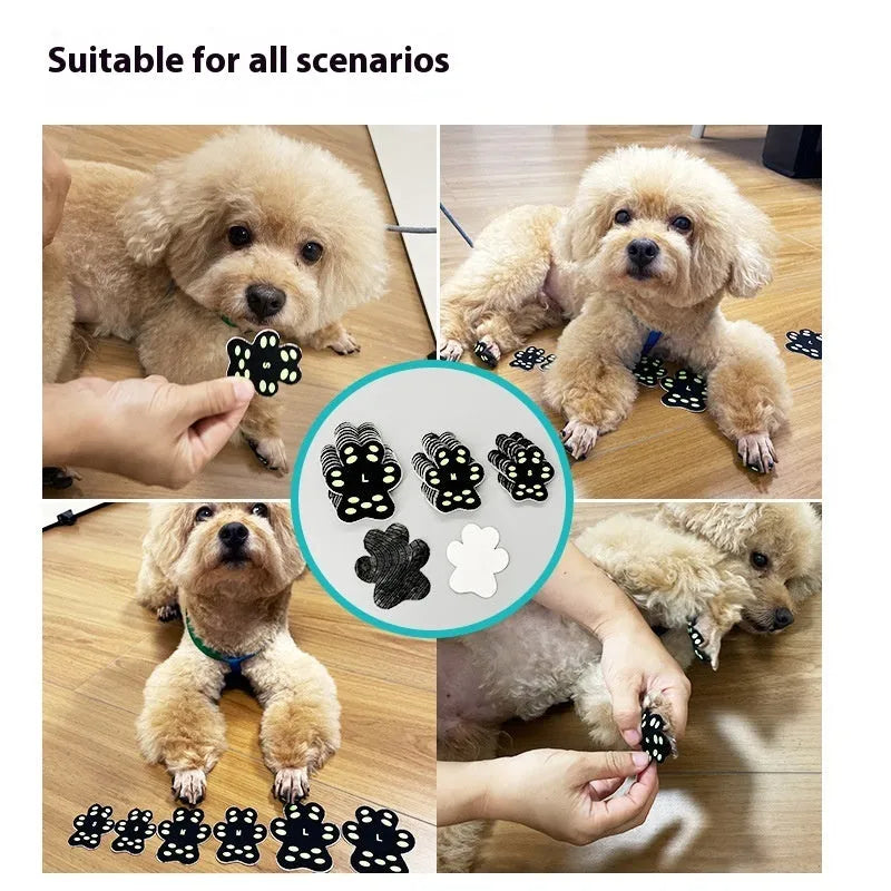 Breathable invisible silicone cloth claw protection pads for dogs in S and M sizes